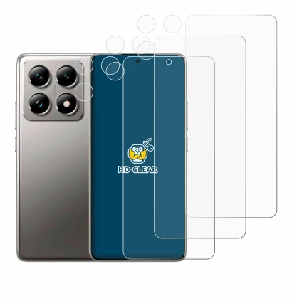 Imagen del dispositivo Xiaomi 14T (Frontal+Cámara) con una amplia variedad de protectores de pantalla.