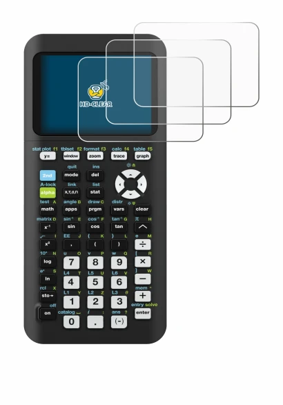Imagen del dispositivo Texas Instruments TI-84 Plus CE-T Python con una amplia variedad de protectores de pantalla.