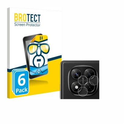 Parte frontal de un envase de producto con el logotipo de la marca BROTECT. Al lado se muestra el dispositivo Xiaomi Redmi Not