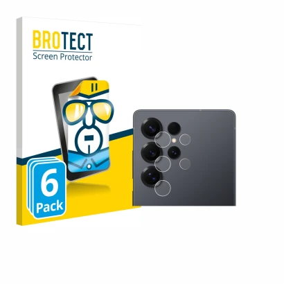 Parte frontal de un envase de producto con el logotipo de la marca BROTECT. Al lado se muestra el dispositivo Samsung Galaxy S