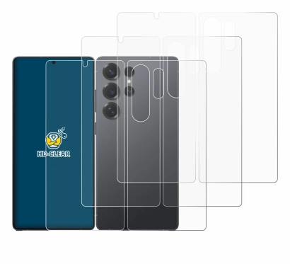 Imagen del dispositivo Samsung Galaxy S25 Ultra Enterprise Edition (Frontal+Trasero) con una amplia variedad de protectores de