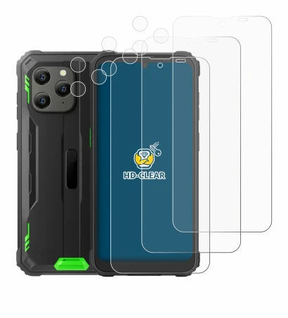 Imagen del dispositivo Blackview BV5300 Plus (Frontal+Cámara) con una amplia variedad de protectores de pantalla.