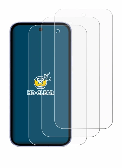 Imagen del dispositivo Google Pixel 9a con una amplia variedad de protectores de pantalla.
