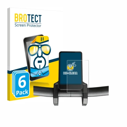 Parte frontal de un envase de producto con el logotipo de la marca BROTECT. Al lado se muestra el dispositivo Joyor T6 con su 