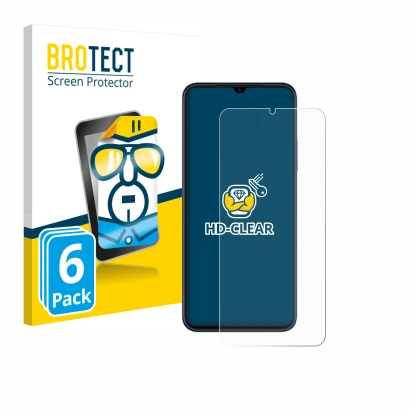 Parte frontal de un envase de producto con el logotipo de la marca BROTECT. Al lado se muestra el dispositivo Huawei Nova Y61