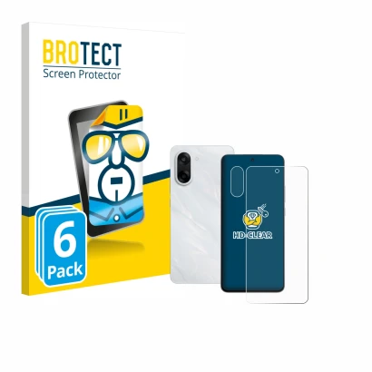 Parte frontal de un envase de producto con el logotipo de la marca BROTECT. Al lado se muestra el dispositivo OnePlus Nord CE 