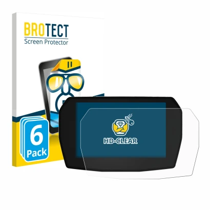 Parte frontal de un envase de producto con el logotipo de la marca BROTECT. Al lado se muestra el dispositivo Ducati Streetfig