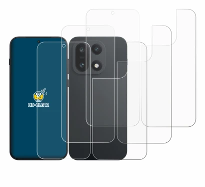 Imagen del dispositivo OnePlus 15 (Frontal+Trasero) con una amplia variedad de protectores de pantalla.