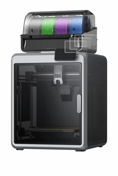 Imagen del dispositivo Creality K2 con una amplia variedad de protectores de pantalla.