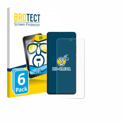 Parte frontal de un envase de producto con el logotipo de la marca BROTECT. Al lado se muestra el dispositivo Motorola Signatu