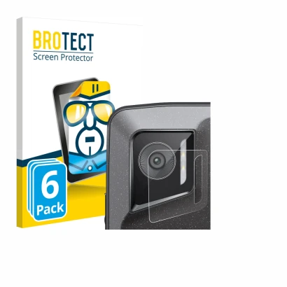 Parte frontal de un envase de producto con el logotipo de la marca BROTECT. Al lado se muestra el dispositivo Crosscall Stella