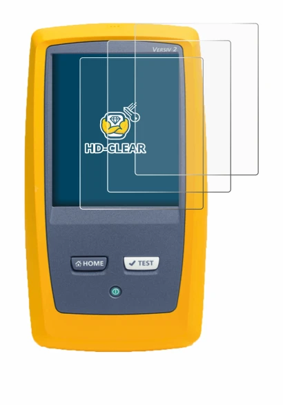 Imagen del dispositivo Fluke DSX8000 con una amplia variedad de protectores de pantalla.