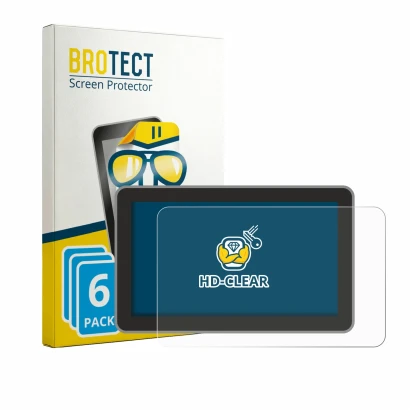Parte frontal de un envase de producto con el logotipo de la marca BROTECT. Al lado se muestra el dispositivo Bambu Lab H2C co