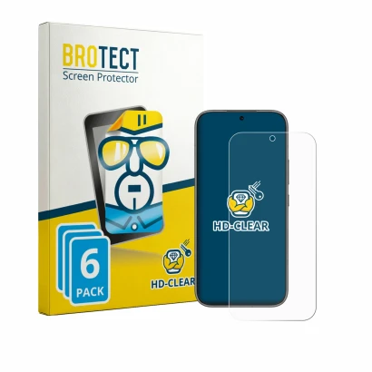 Parte frontal de un envase de producto con el logotipo de la marca BROTECT. Al lado se muestra el dispositivo Honor 600 Pro co
