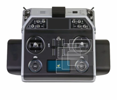 Imagen del dispositivo Graupner MC-26 HOTT con una amplia variedad de protectores de pantalla.