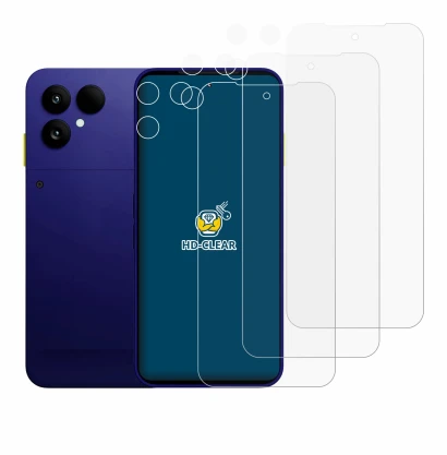 Imagen del dispositivo Fairphone 6 Plus (Frontal+Cámara) con una amplia variedad de protectores de pantalla.