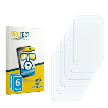 Parte frontal de un envase de producto con el logotipo de la marca BROTECT. Al lado está el protector de pantalla correspondie