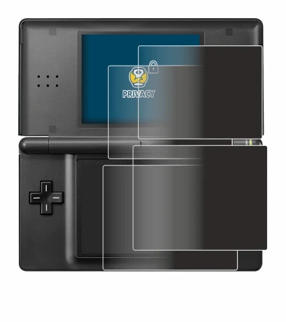 Imagen del dispositivo Nintendo DS LITE con una amplia variedad de protectores de pantalla.