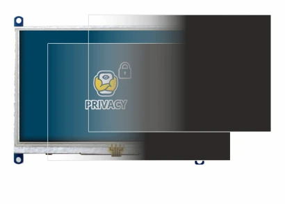 Imagen del dispositivo Raspberry Pi Touchscreen 5" con una amplia variedad de protectores de pantalla.