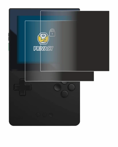 Imagen del dispositivo Analogue Pocket con una amplia variedad de protectores de pantalla.