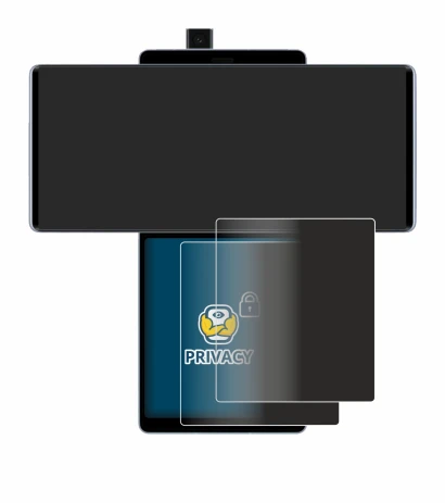 Imagen del dispositivo LG Wing (Pantalla trasera) con una amplia variedad de protectores de pantalla.