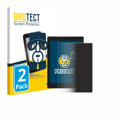 Parte frontal de un envase de producto con el logotipo de la marca BROTECT. Al lado se muestra el dispositivo Boox Tab Mini C 