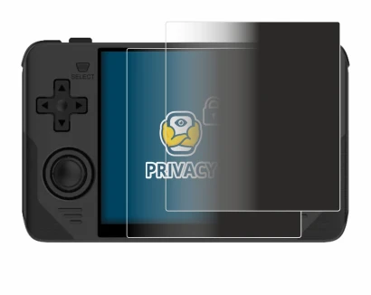 Imagen del dispositivo Powkiddy RGB30 con una amplia variedad de protectores de pantalla.