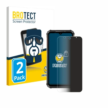 Parte frontal de un envase de producto con el logotipo de la marca BROTECT. Al lado se muestra el dispositivo Ulefone Armor 22
