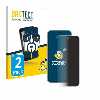 Parte frontal de un envase de producto con el logotipo de la marca BROTECT. Al lado se muestra el dispositivo Google Pixel 9 P