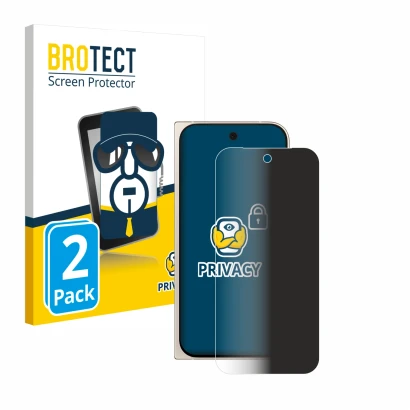Parte frontal de un envase de producto con el logotipo de la marca BROTECT. Al lado se muestra el dispositivo Google Pixel 9 P