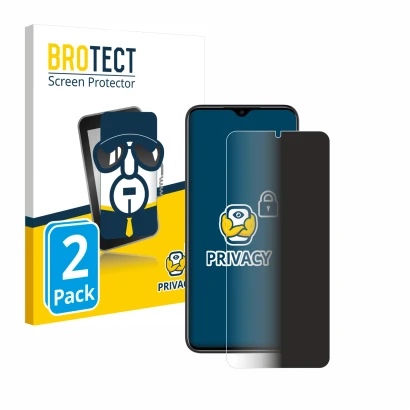 Parte frontal de un envase de producto con el logotipo de la marca BROTECT. Al lado se muestra el dispositivo Doogee N50 Pro c