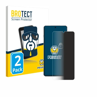 Parte frontal de un envase de producto con el logotipo de la marca BROTECT. Al lado se muestra el dispositivo OnePlus 13 con s