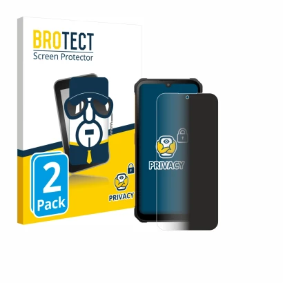 Parte frontal de un envase de producto con el logotipo de la marca BROTECT. Al lado se muestra el dispositivo Hammer Iron Va c