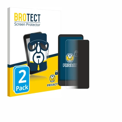 Parte frontal de un envase de producto con el logotipo de la marca BROTECT. Al lado se muestra el dispositivo Xiaomi Moaan Ink