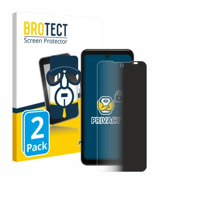 Parte frontal de un envase de producto con el logotipo de la marca BROTECT. Al lado se muestra el dispositivo Sunmi M3 con su 