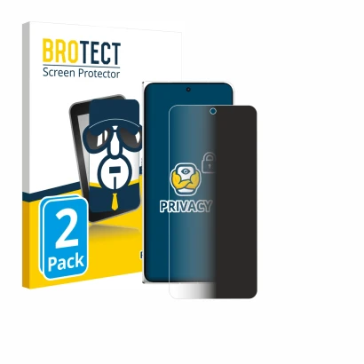 Parte frontal de un envase de producto con el logotipo de la marca BROTECT. Al lado se muestra el dispositivo Oppo Find N6 con