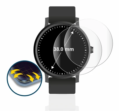 Imagen del dispositivo Relojes (Circular, ø: 38 mm) con una amplia variedad de protectores de pantalla.