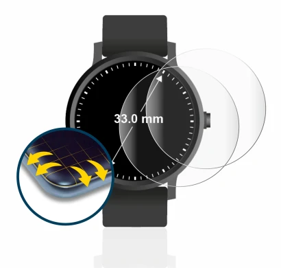 Imagen del dispositivo Relojes (Circular, ø: 33 mm) con una amplia variedad de protectores de pantalla.