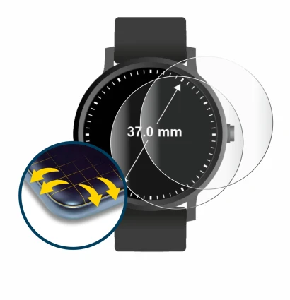 Imagen del dispositivo Relojes (Circular, ø: 37 mm) con una amplia variedad de protectores de pantalla.