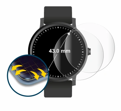 Imagen del dispositivo Relojes (Circular, ø: 43 mm) con una amplia variedad de protectores de pantalla.