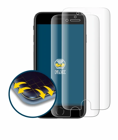 Imagen del dispositivo Apple iPhone SE 2 2020 con una amplia variedad de protectores de pantalla.