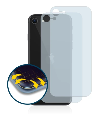 Imagen del dispositivo Apple iPhone SE 2 2020 (Trasera) con una amplia variedad de protectores de pantalla.