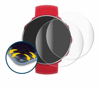 Imagen del dispositivo Polar Vantage M con una amplia variedad de protectores de pantalla.