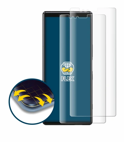 Imagen del dispositivo Sony Xperia 1 con una amplia variedad de protectores de pantalla.