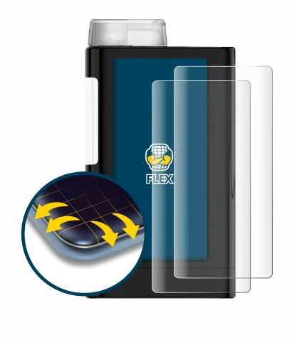 Imagen del dispositivo Mylife YpsoPump con una amplia variedad de protectores de pantalla.