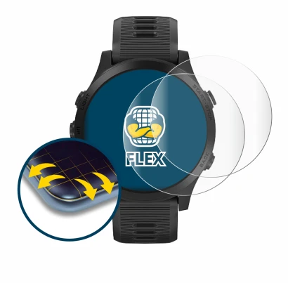 Imagen del dispositivo Garmin Forerunner 945 con una amplia variedad de protectores de pantalla.