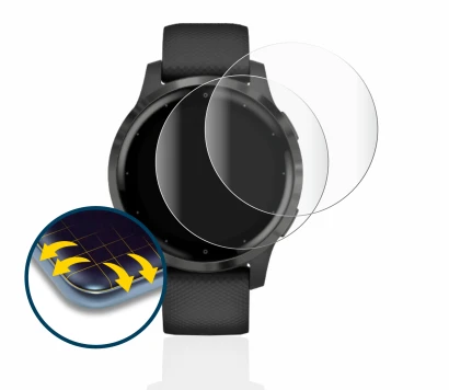 Imagen del dispositivo Garmin vivoactive 4s (40 mm) con una amplia variedad de protectores de pantalla.