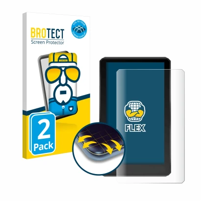 Parte frontal de un envase de producto con el logotipo de la marca BROTECT. Al lado se muestra el dispositivo Garmin zumo XT c