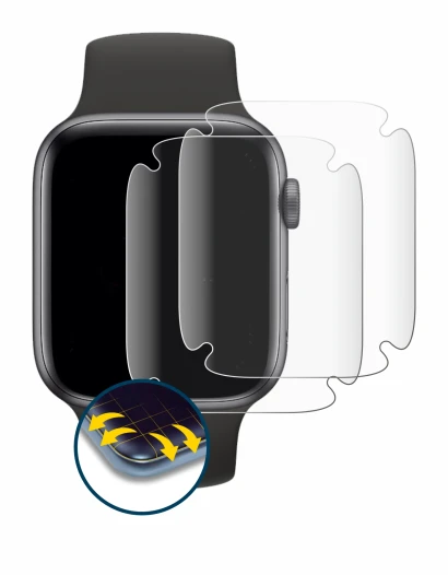 Imagen del dispositivo Apple Watch SE (40 mm) con una amplia variedad de protectores de pantalla.