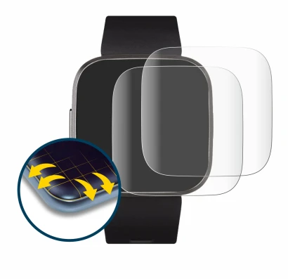 Imagen del dispositivo Fitbit Versa 2 Special Edition con una amplia variedad de protectores de pantalla.